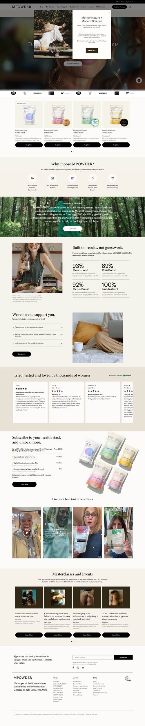 MPowder landing page