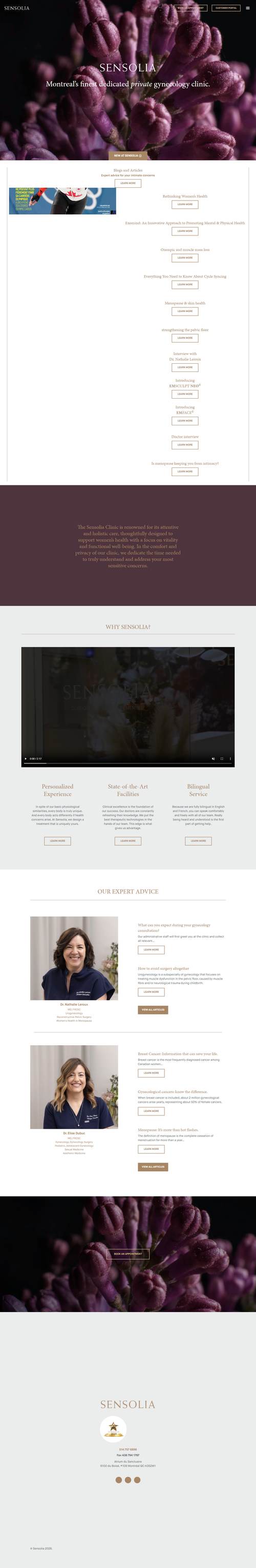Sensolia landing page