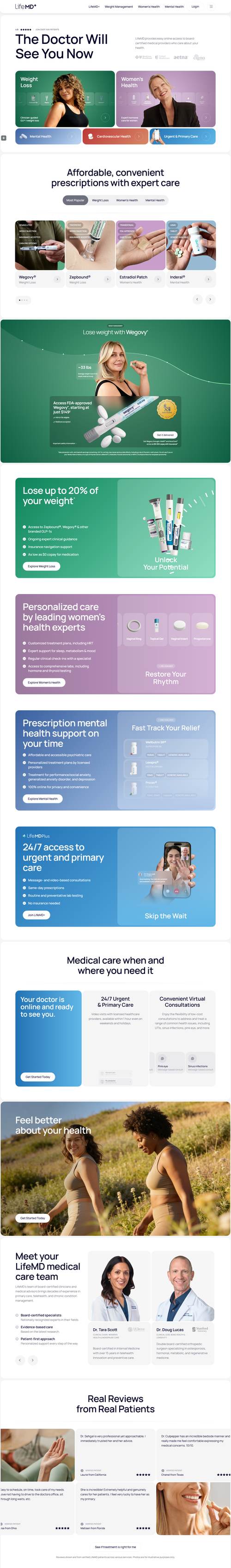 LifeMD landing page