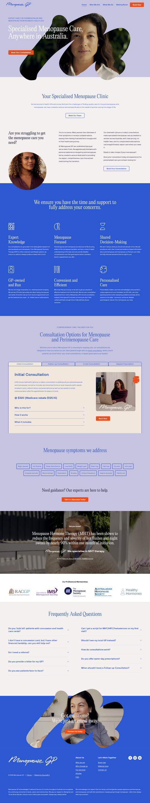 Menopause GP landing page