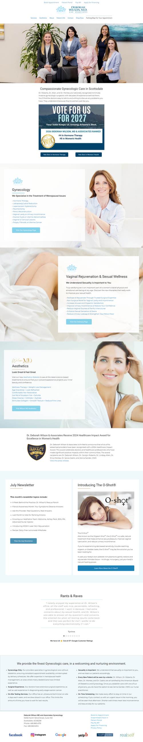 Deborah Wilson MD Gynecology landing page