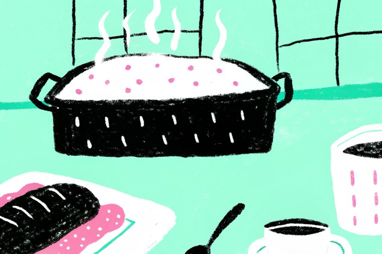 Recraft hand-drawn casserole illustration