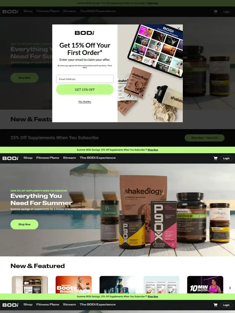Ladder homepage, full page capture