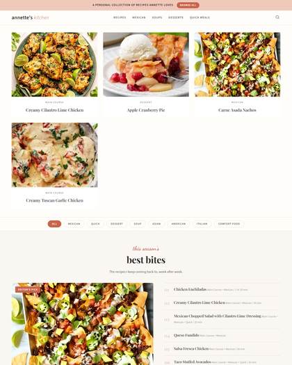 Top of the Ambitious Kitchen style page