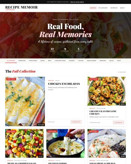 Top of the Cafe Delites style page
