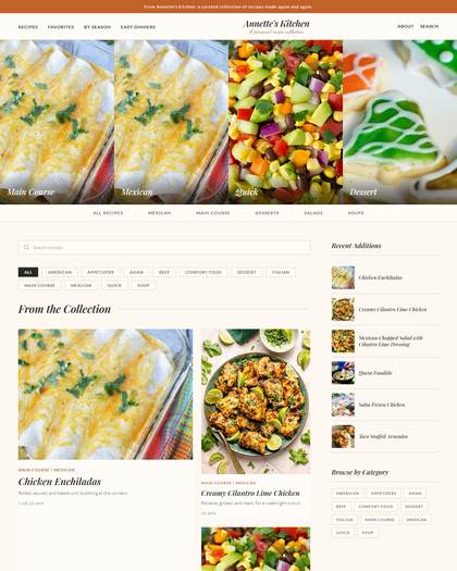 Top of the Half Baked Harvest style page