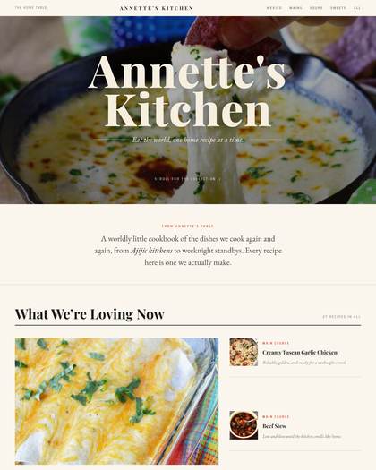 Top of the Saveur style page
