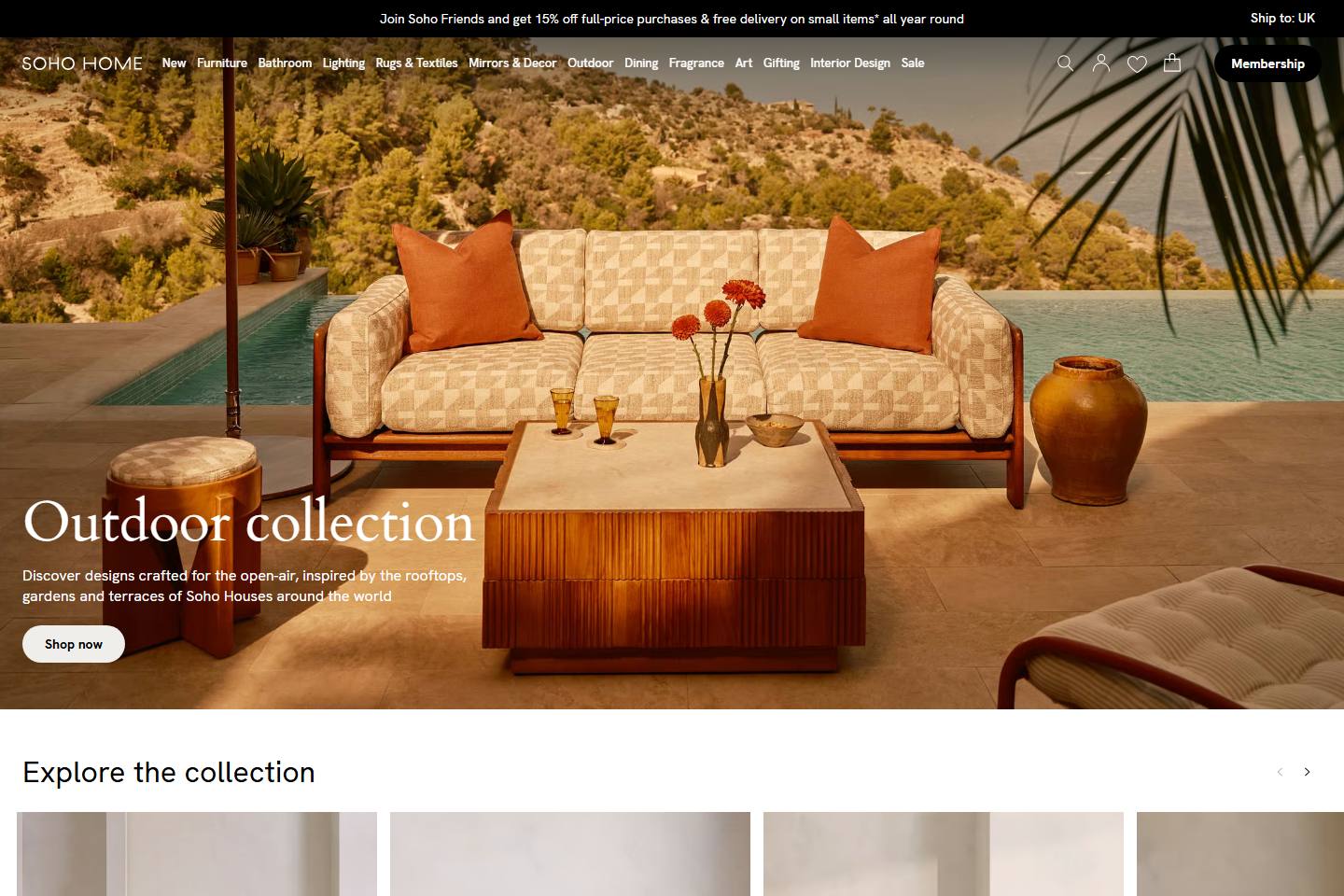 Soho Home homepage