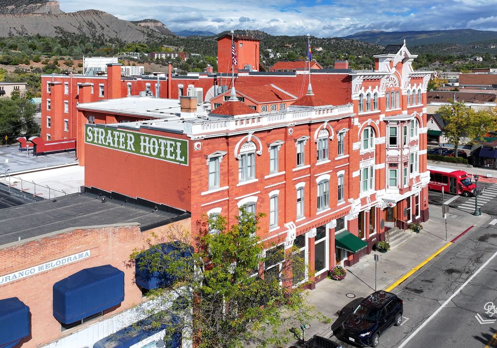 Strater Hotel in Durango, Colorado, built 1887, a Victorian landmark of the planned railroad city
