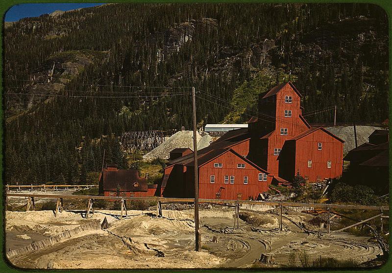 Camp Bird Mine mill, Ouray County, Colorado, 1940