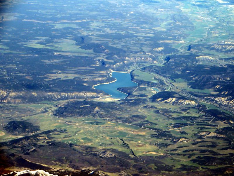 Ridgway Reservoir with San Juan Mountain reflection